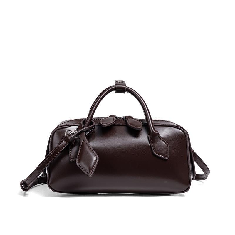 Structured Leather Mini Satchel