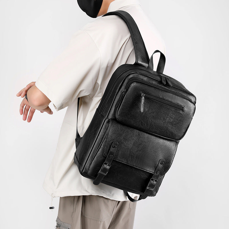 Stylish Leather Backpack Calm Wears
