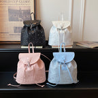 WoStar-Patterned Drawstring Backpack