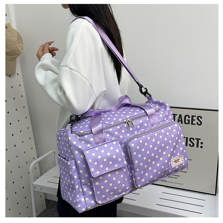 Stylish Polka Dot Travel Duffel Bag