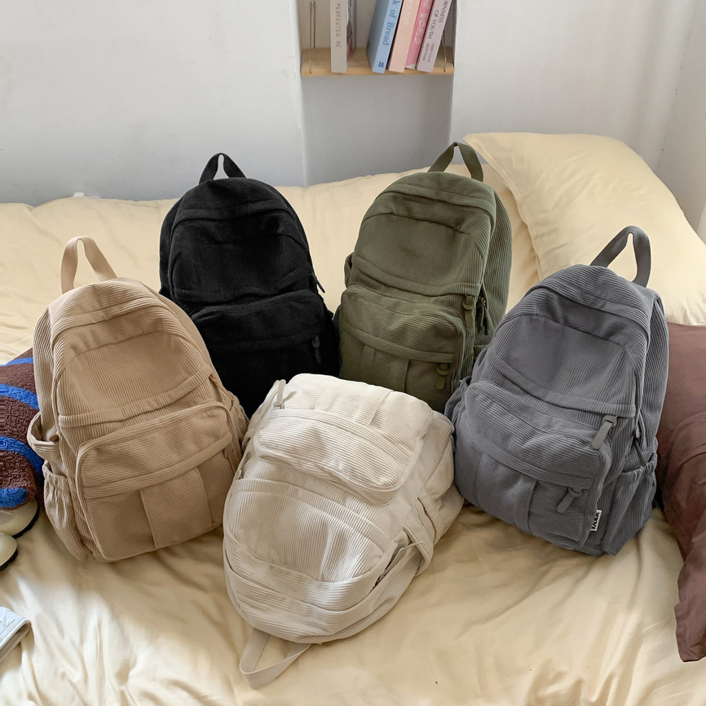 Textured Multi-Pocket Backpack