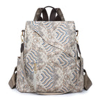 Chic Patterned Travel Backpack