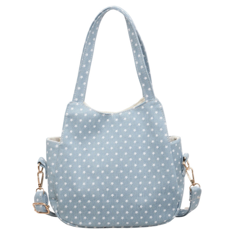 Versatile Star-Patterned Mini Shoulder Bag