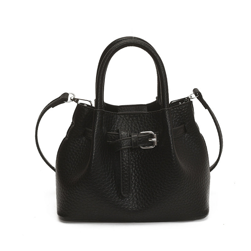 Women's mini handbag with stylish button closure-https://detail.1688.com/offer/926606036514.html-Calm Wears-Black-Size: One size-Calm Wears