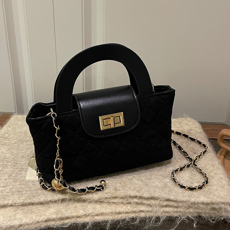 Women's Mini Handbag with Elegant Check Pattern-https://detail.1688.com/offer/993493956576.html-Calm Wears-Black-nothing-Calm Wears