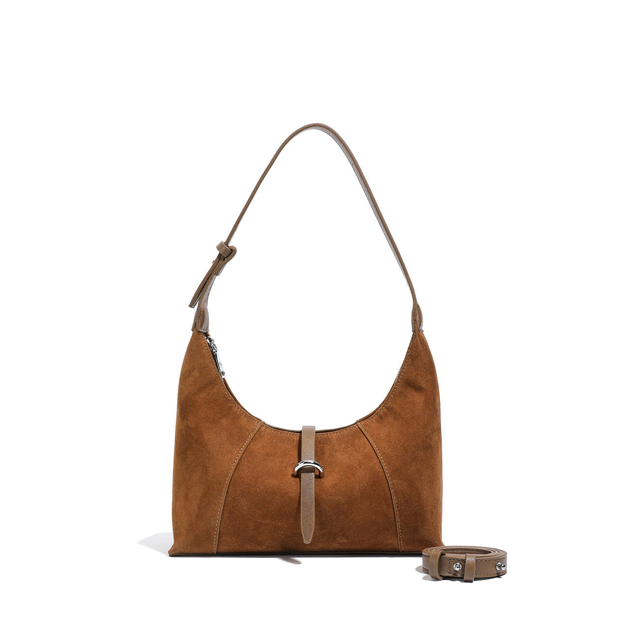 Women high-quality hobo bag made of suede-https://detail.1688.com/offer/994038237310.html-Calm Wears-Braun-nothing-Calm Wears