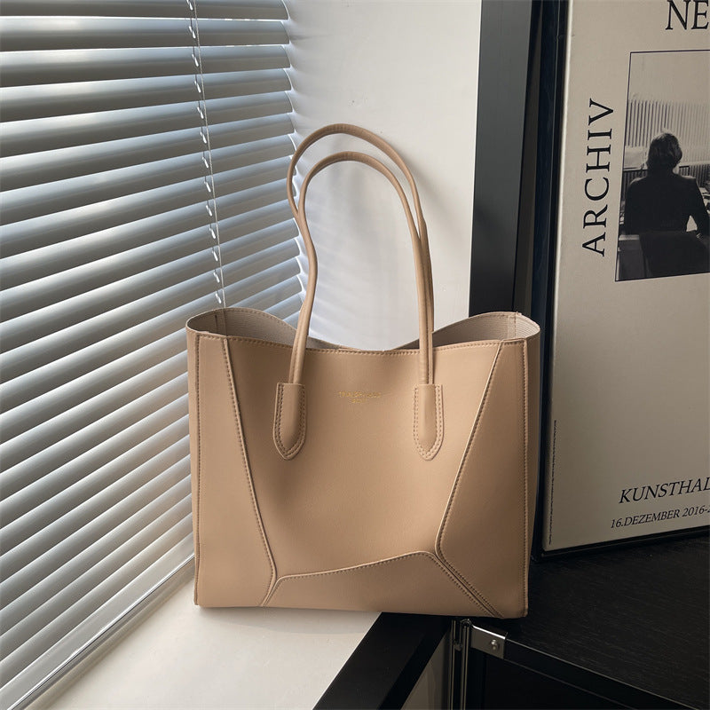 Women's elegant tote bag with structured design-https://detail.1688.com/offer/1028564209359.html-Calm Wears-Khaki-nothing-Calm Wears