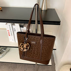 Women's fashionable casual tote bag-https://detail.1688.com/offer/991740614423.html-Calm Wears-Black-Size: Without pendant-Calm Wears