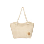 Decorative Floral Embellished Beach Tote Bag
