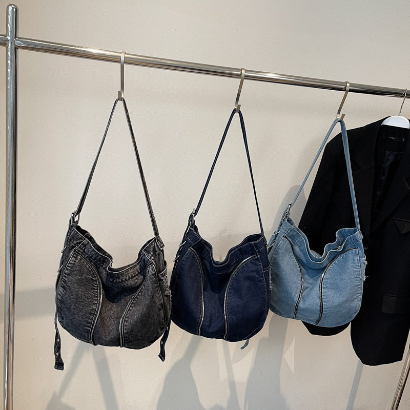 Fashionable Denim Shoulder Bag Calm Wears