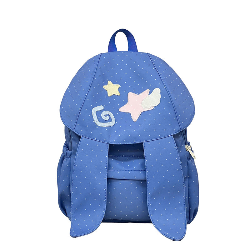 Cute Bunny Ears School Backpack-https://detail.1688.com/offer/1054085104994.html-Calm Wears-Dark Blue-Calm Wears