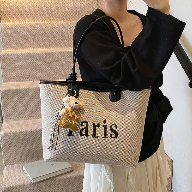 Elegant Paris Themed Tote Bag