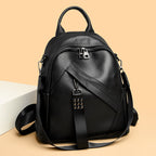 Vintage-Inspired Textured Leather Backpack