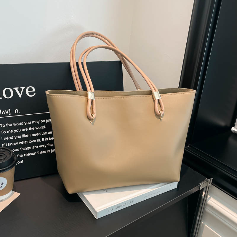 Ladies elegant tote bag with high-quality carrying handles and practical compartments-https://detail.1688.com/offer/1029530264707.html-Calm Wears-Khaki-nothing-Calm Wears