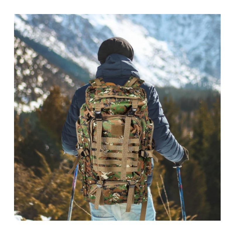 Tactical backpack with modular compartments and breathable back