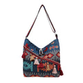 WoEthnic Patterned Flap Hobo Bag