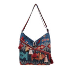 WoEthnic Patterned Flap Hobo Bag
