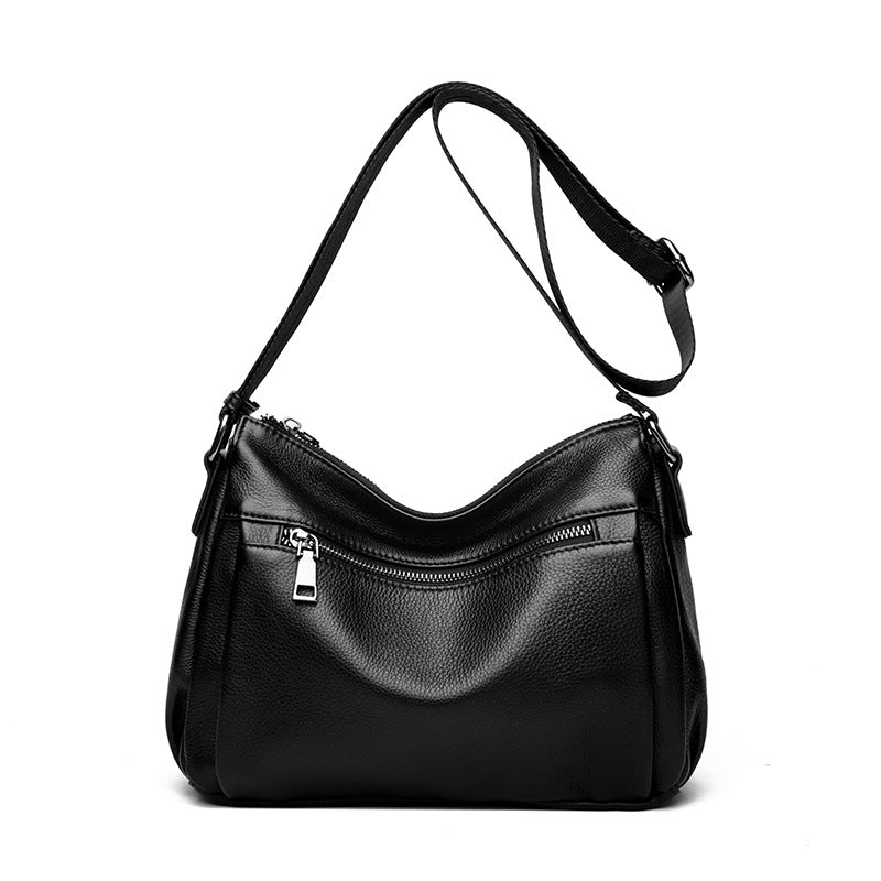 Textured Leather Crossbody Bag