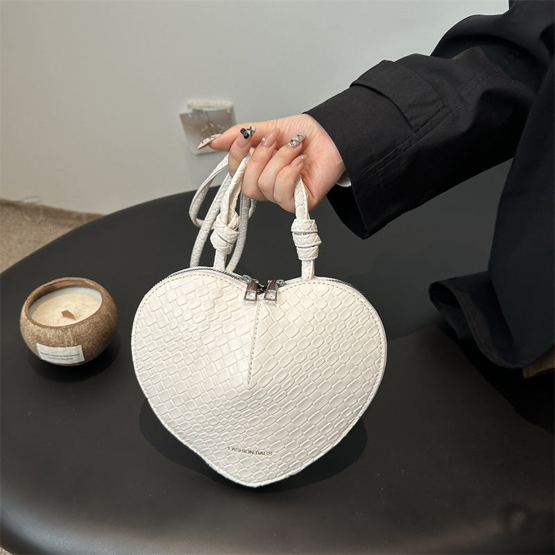 Heart-Shaped Crossbody Handbag