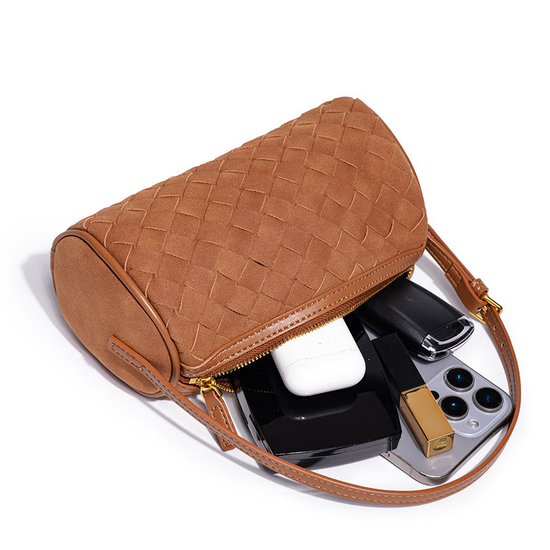 Braided Suede Handbag