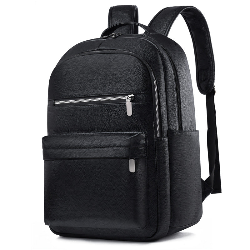 Sleek Textured Leather Backpack Calm Wears