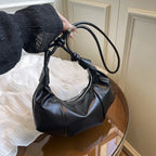 Stylish Leather Hobo Handbag