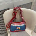 Retro Gingham Mini Crossbody Bag