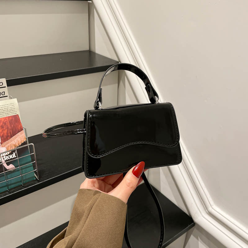 Stylish Patent Leather Mini Handbag