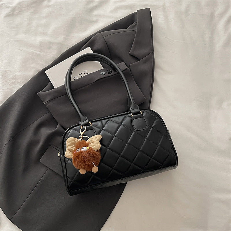 Quilted Faux Leather Handbag