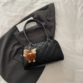 Quilted Faux Leather Handbag