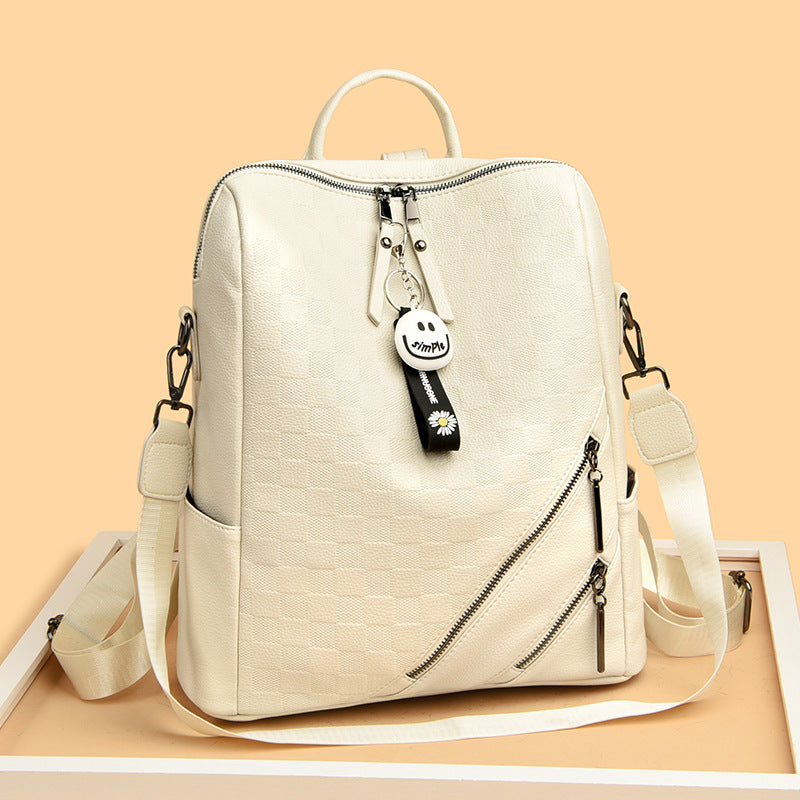 Checkered Pattern Stylish Backpack