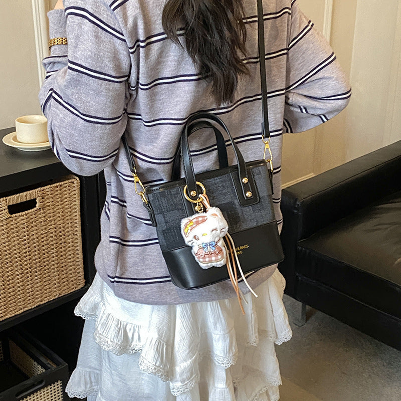 Ladies Mini Shoulder Bag with Cute Pendant