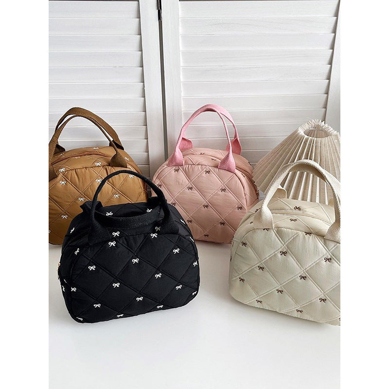 WoQuilted Bow Detail Handbag