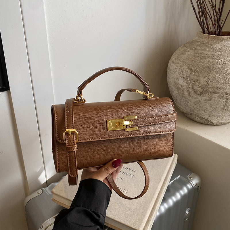 Women's Designer Shoulder Bag with Luxurious Chain Closure-https://detail.1688.com/offer/987310615935.html-Calm Wears-Dark brown-nothing-Calm Wears