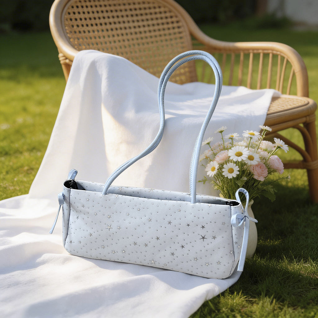 WoStar-Patterned Compact Shoulder Bag