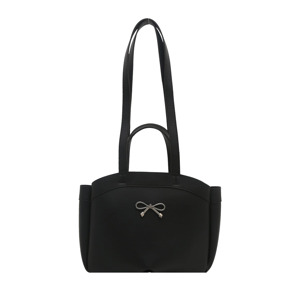 Elegant Bow Accent Handheld Tote Bag