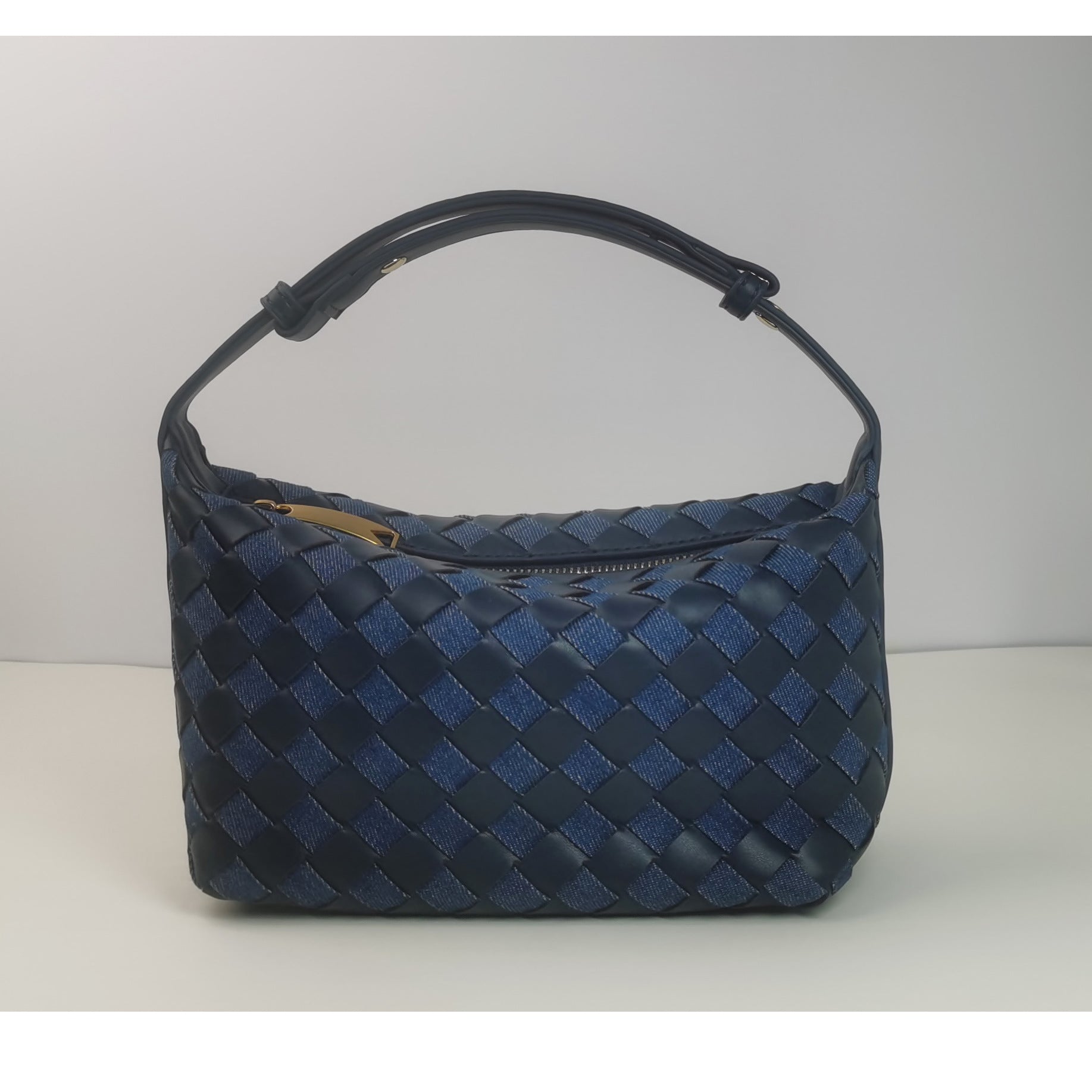 Woven Leather Satchel Bag