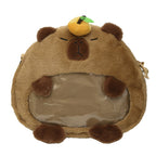 Plush Capybara Character Backpack