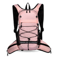 Sporty backpack with breathable mesh inserts and elastic carrying straps
