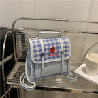 Playful Checked Mini Backpack
