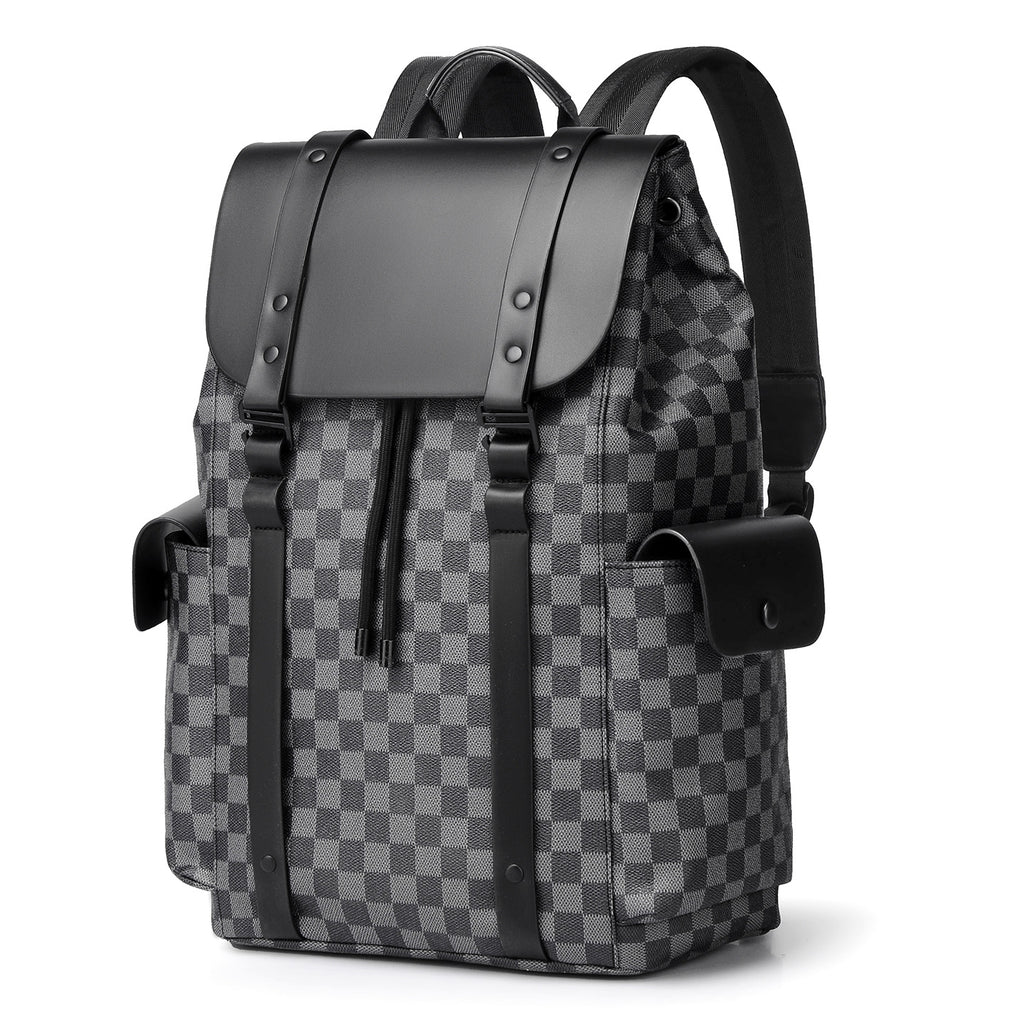 Vintage Checkered Pattern Backpack Calm Wears