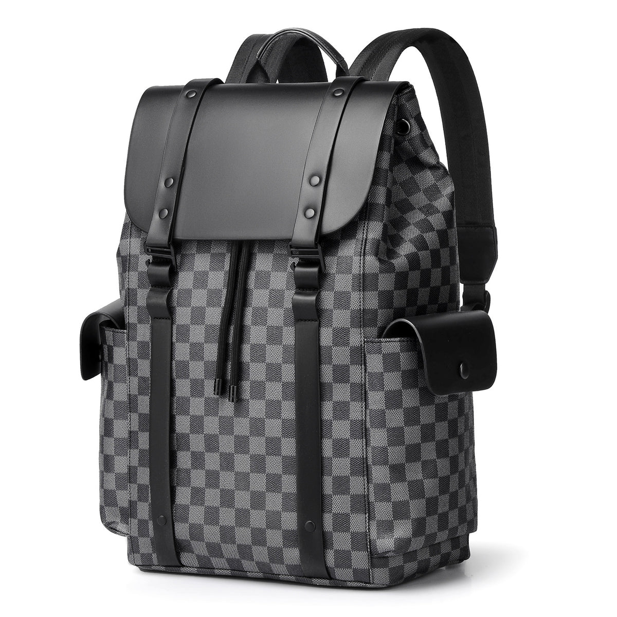Vintage Checkered Pattern Backpack Calm Wears