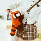 Plush Shoulder Bag with Cute Red Fox Design