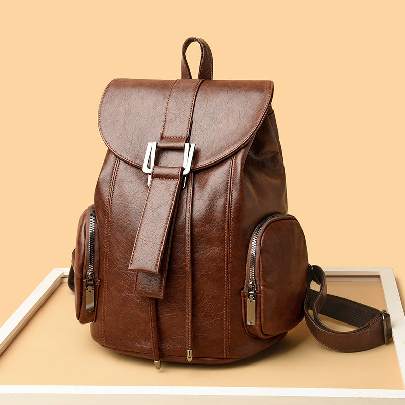 Retro Chic Vegan Leather Backpack