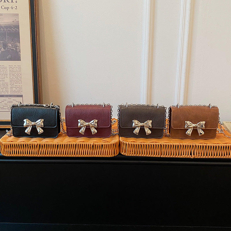 WoCharming Bow-Embellished Mini Handbag