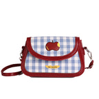 Playful Gingham Pattern Handbag