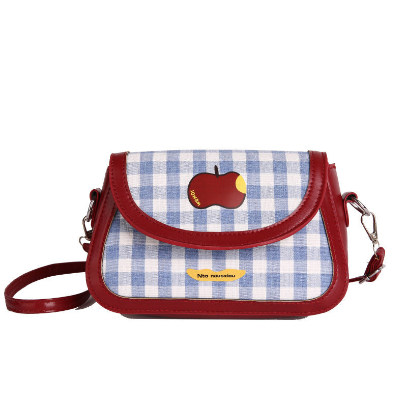 Playful Gingham Pattern Handbag
