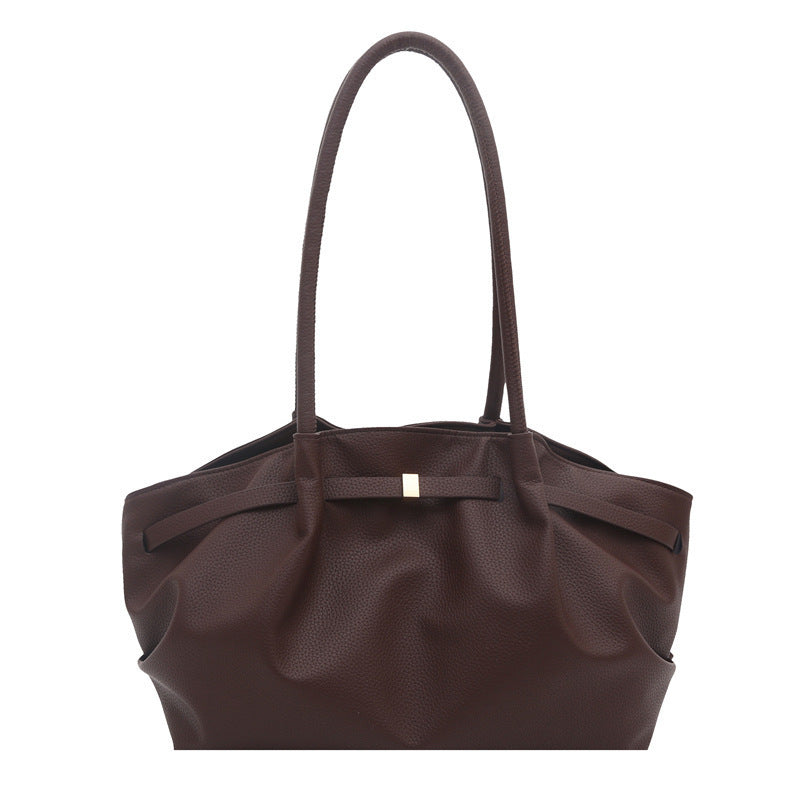 Premium Soft Leather Handheld Tote Bag
