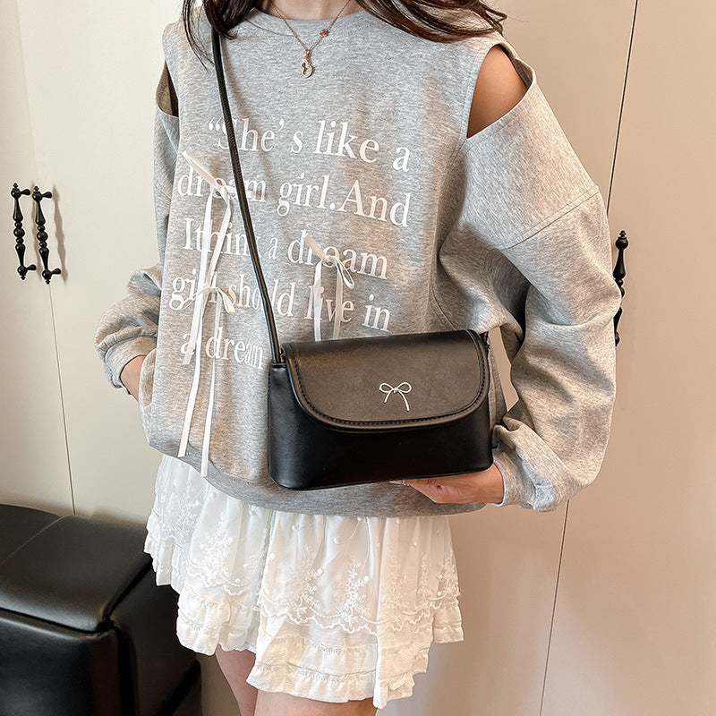 Minimalist Bow Detail Crossbody Handbag