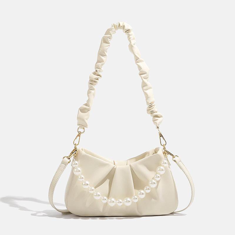 Elegant Pearl-Accent Sling Bag